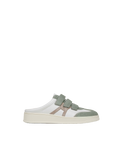 Veronica Beard Reagan Velcro Mule - White/Green