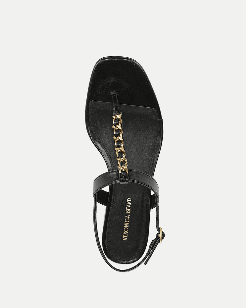 Veronica Beard Andie Chain-Link Sandal - Black