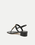 Veronica Beard Andie Chain-Link Sandal - Black