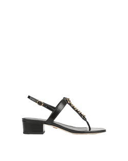 Veronica Beard Andie Chain-Link Sandal - Black