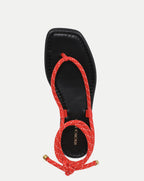 Veronica Beard Carmina Wrap Sandal - Flame Red