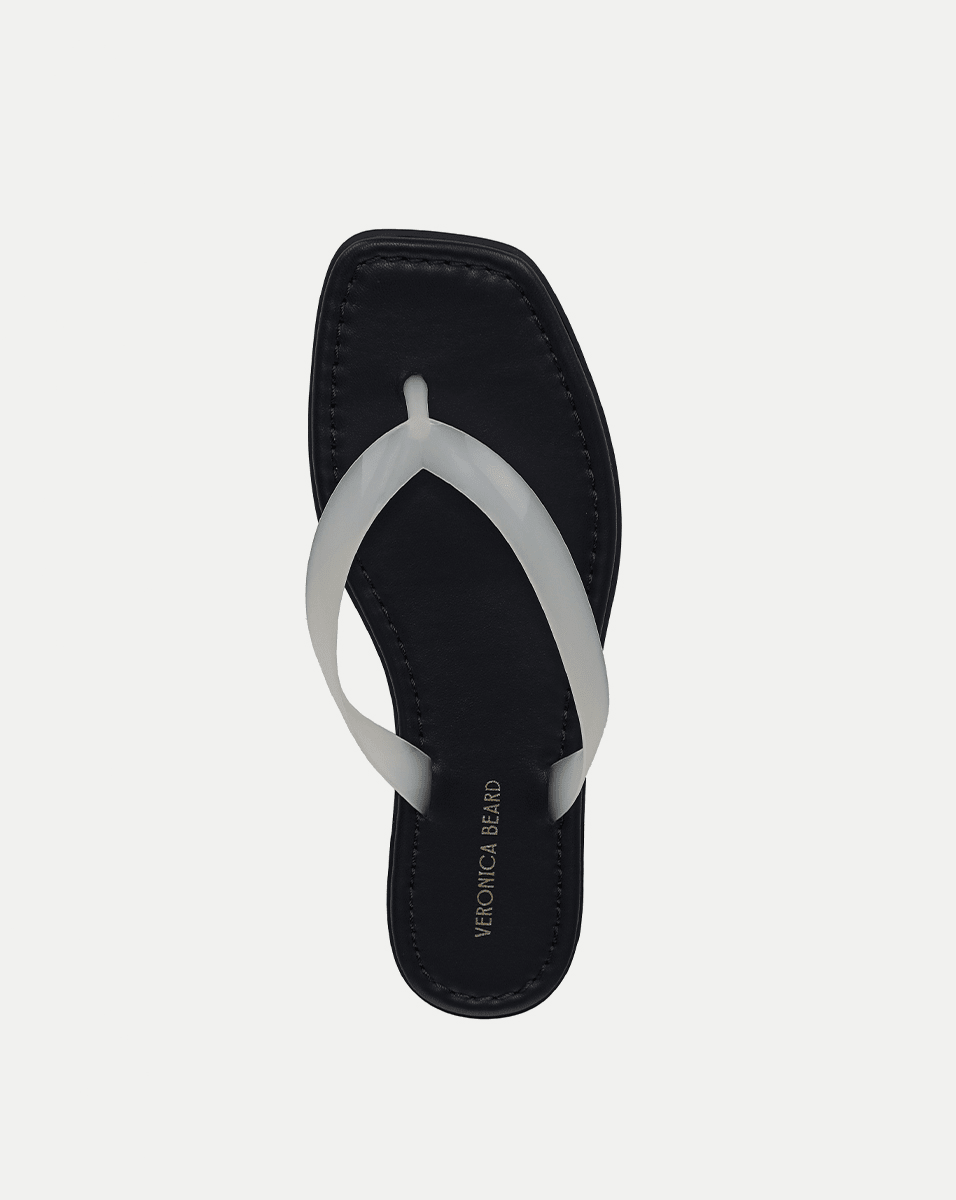 Clea Jelly Flip-Flop Sandal in White | Veronica Beard