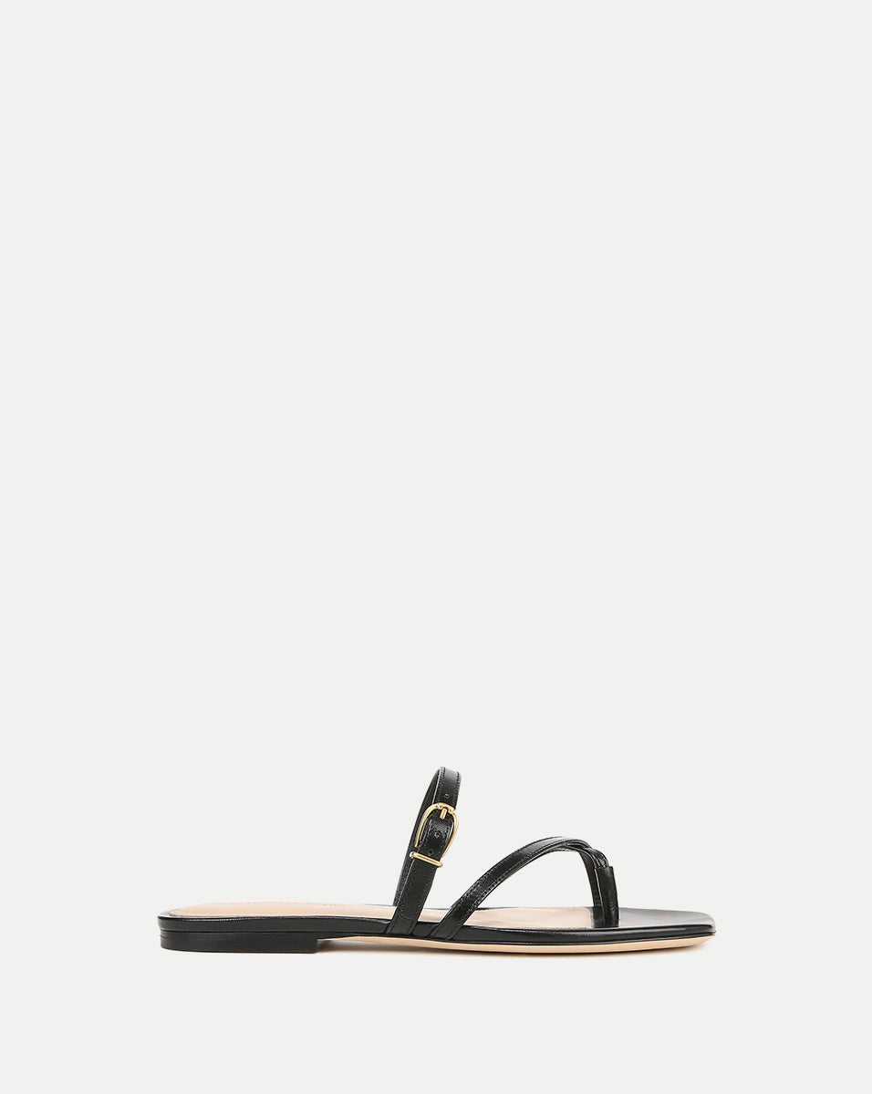 Veronica Beard Marthe Leather Sandal - Black