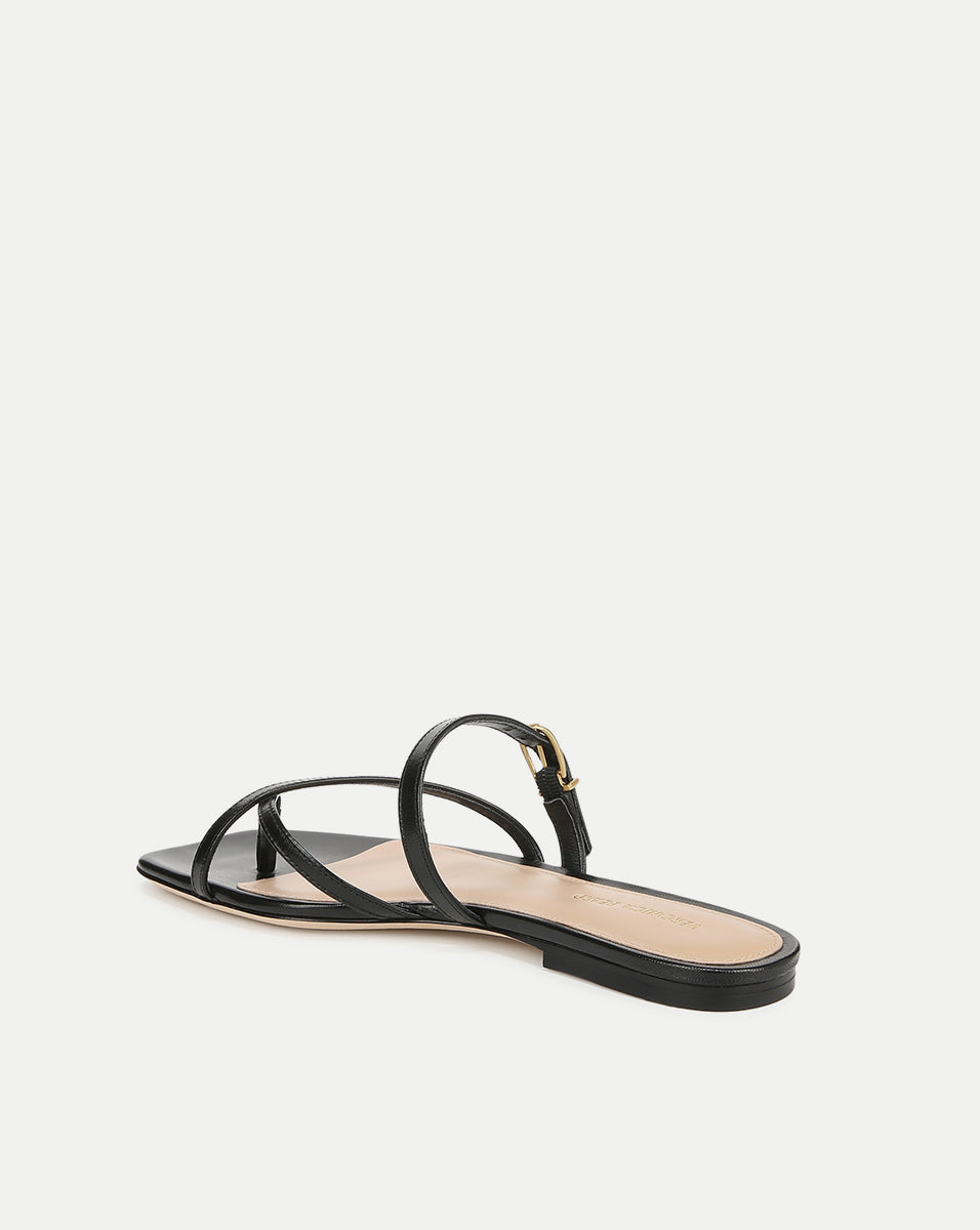 Veronica Beard Marthe Leather Sandal - Black