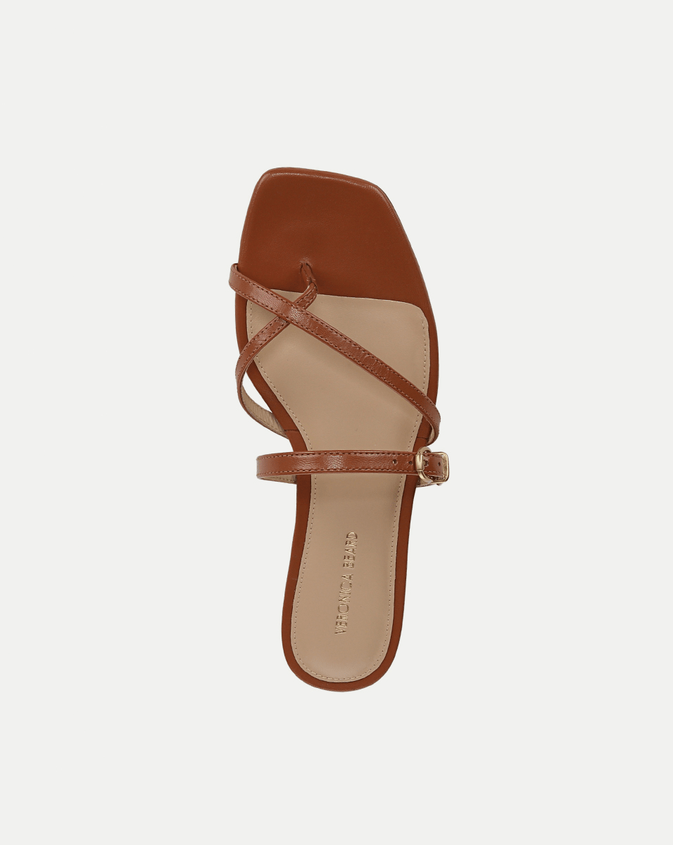 Veronica Beard Marthe Leather Sandal - Honey
