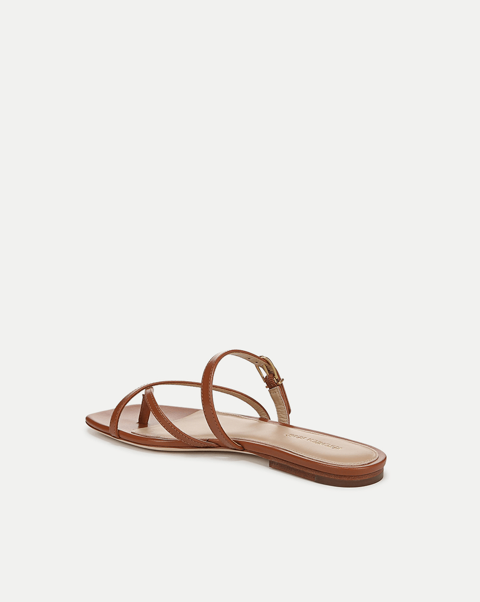 Veronica Beard Marthe Leather Sandal - Honey