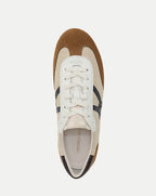 Veronica Beard Riviera Suede Sneaker - Sand/Hazelwood