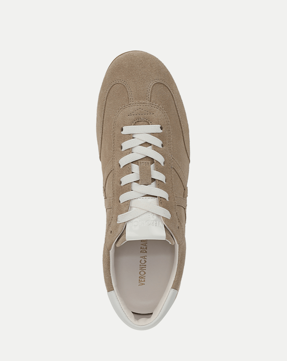 Veronica Beard Riviera Suede Sneaker - Sand/Lily