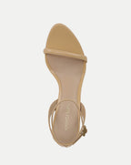Veronica Beard Sylvie Leather Ankle-Strap Stiletto Sandal - Wheat
