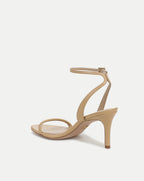 Veronica Beard Sylvie Leather Ankle-Strap Stiletto Sandal - Wheat