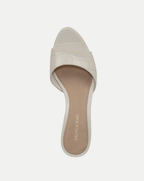 Veronica Beard Tia Croc-Embossed Sandal - Parchment