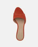 Veronica Beard Tia Suede Sandal - Persimmon