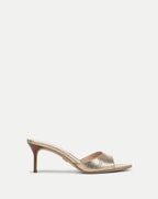 Veronica Beard Tia Leather Sandal - Gold