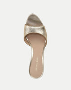 Veronica Beard Tia Leather Sandal - Gold