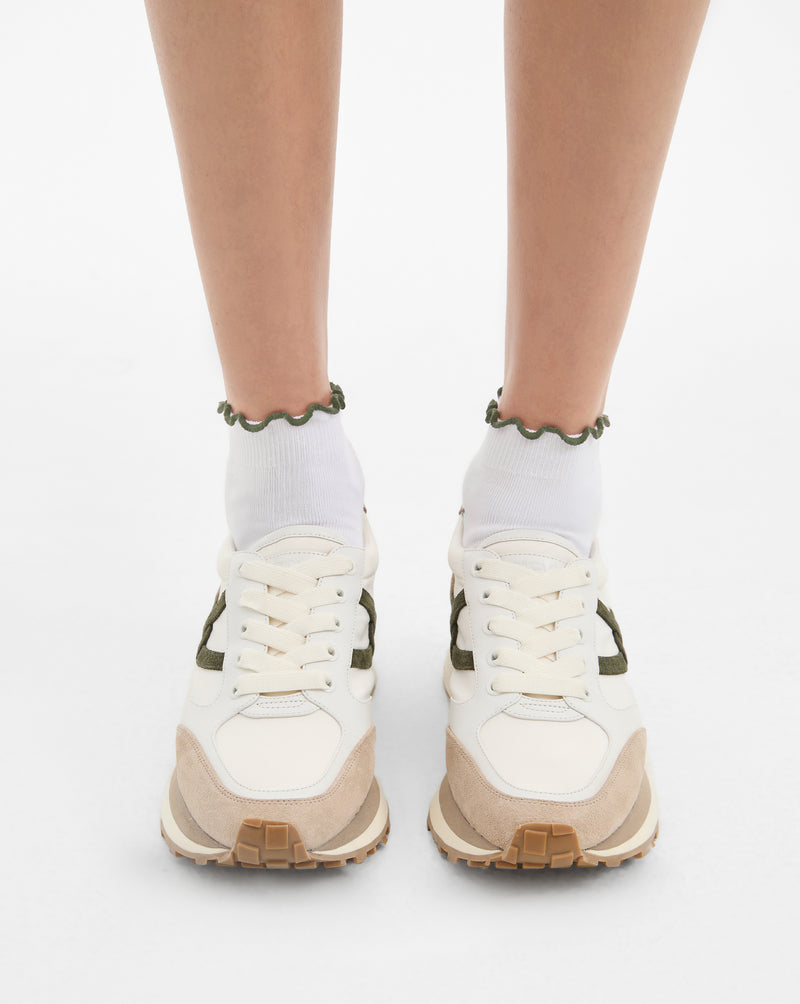 Veronica Beard Valentina Sneaker - Lily/Thyme/Terracotta