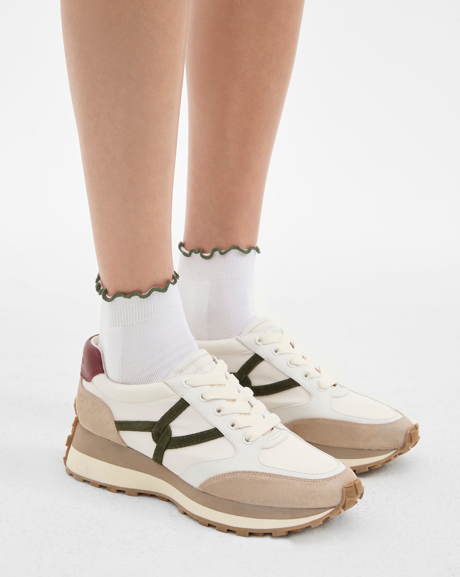 Valentina Sneaker in Lily/Thyme/Terracotta | Veronica Beard