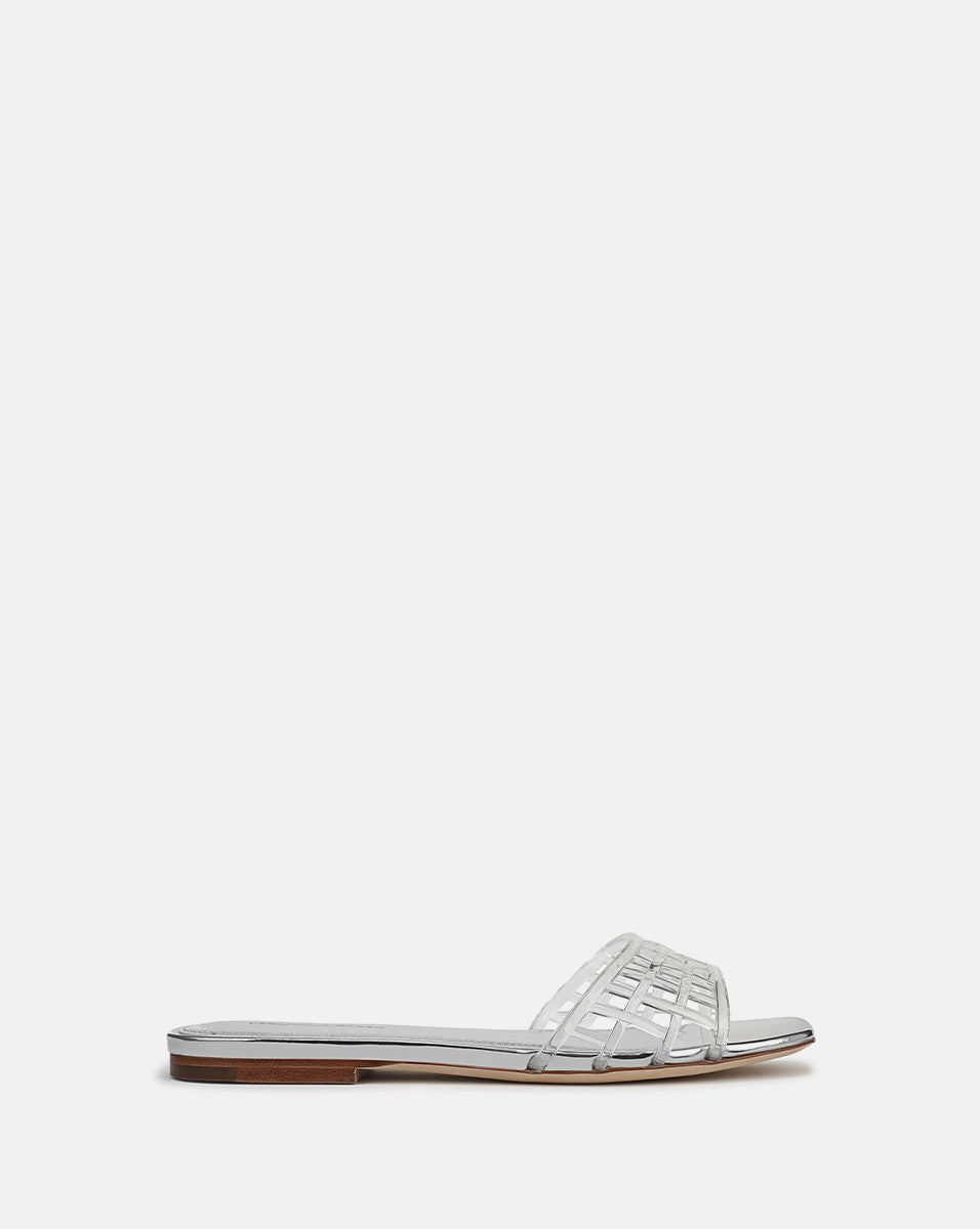 Veronica Beard Maris Jelly Sandal - Clear/Silver
