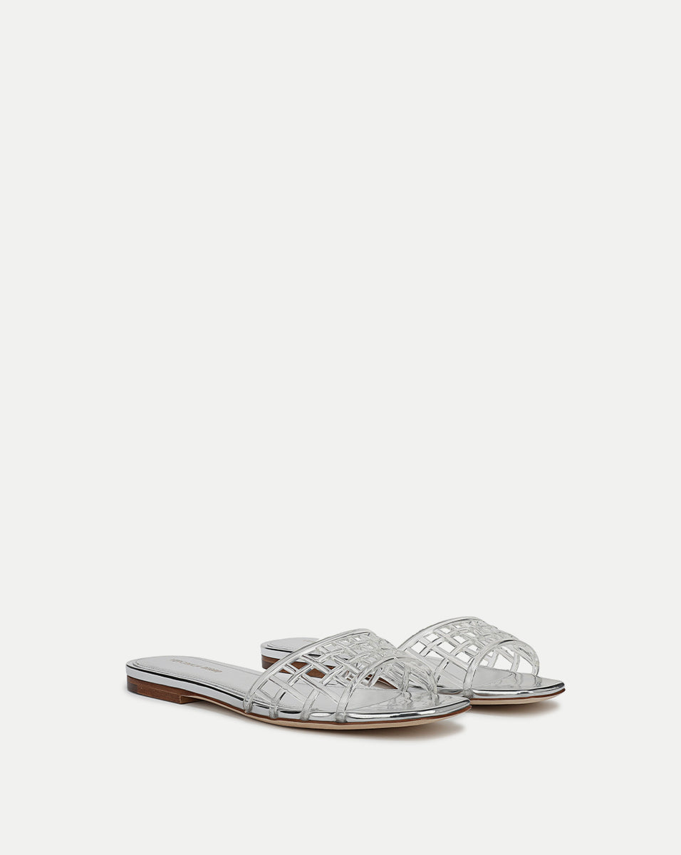 Veronica Beard Maris Jelly Sandal - Clear/Silver