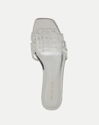 Veronica Beard Maris Jelly Sandal - Clear/Silver