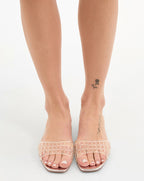 Veronica Beard Maris Jelly Sandal - Clear/Silver