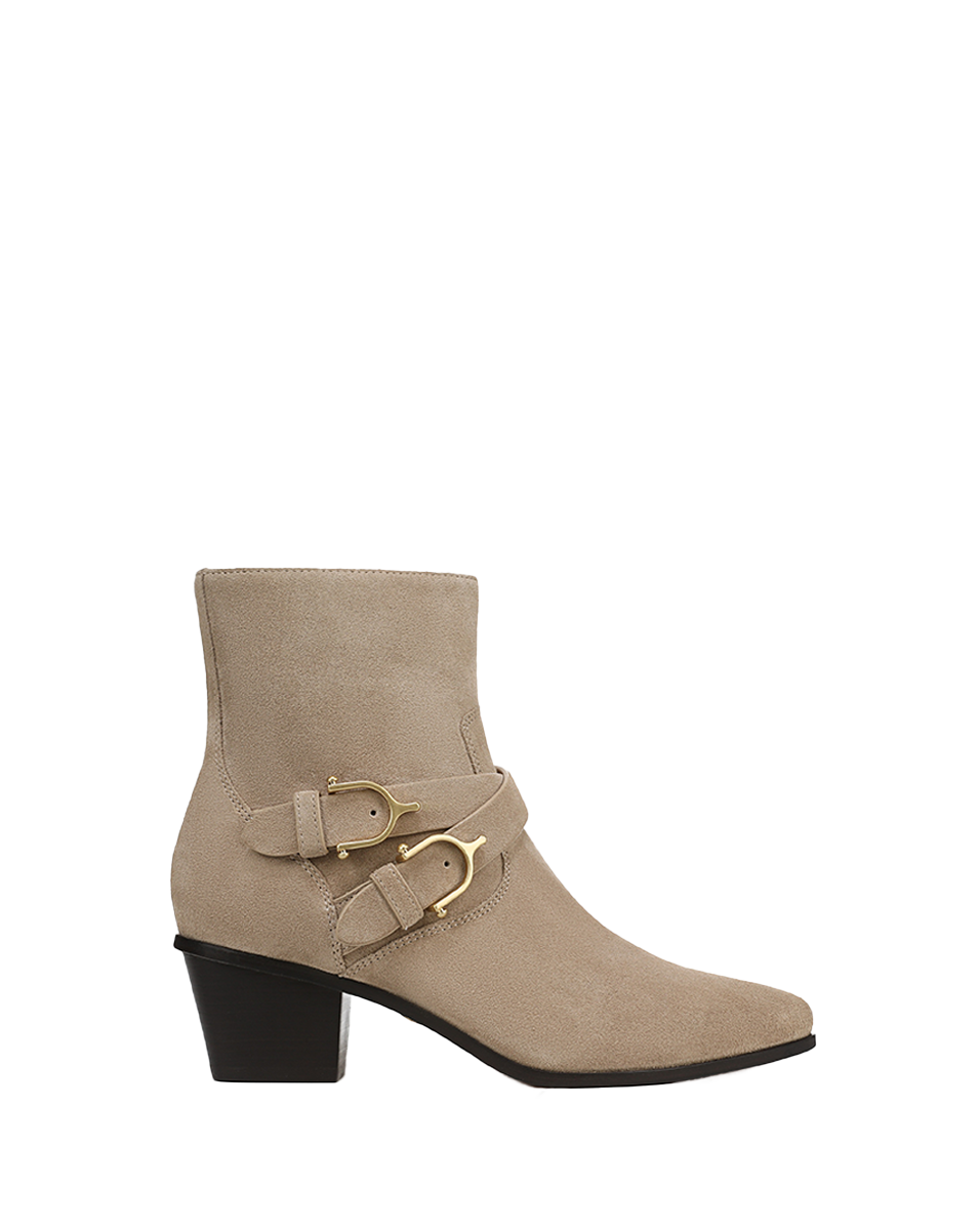 Veronica Beard Ashby Western Ankle Boot - Sand