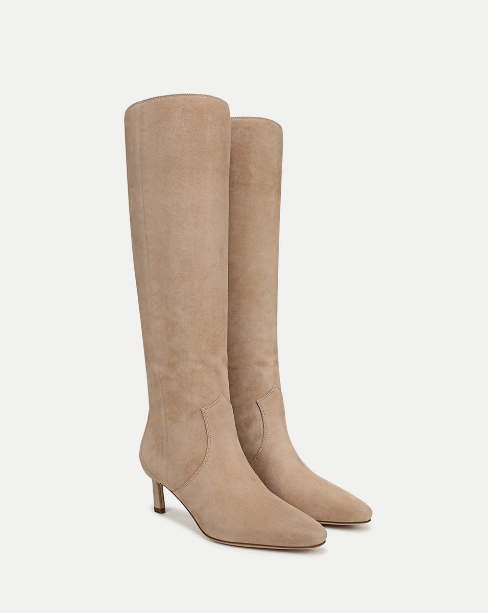 Veronica Beard Kinna Tall Boot | Wide-Calf - Sand