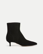 Veronica Beard Lisa Kitten-Heel Ankle Boot - Black