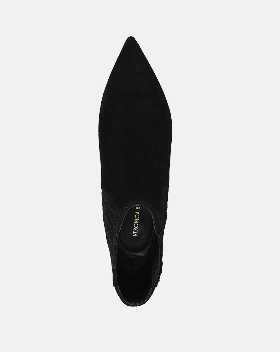 Lisa Kitten-Heel Ankle Boot in Black | Veronica Beard
