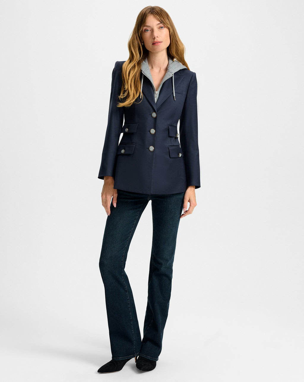 Veronica Beard Lisa Kitten-Heel Ankle Boot - Black