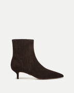 Veronica Beard Lisa Kitten-Heel Ankle Boot - Espresso