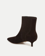 Veronica Beard Lisa Kitten-Heel Ankle Boot - Espresso