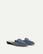 Veronica Beard Moritz Loafer Mule - Blue Lake/Raisin
