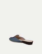 Veronica Beard Moritz Loafer Mule - Blue Lake/Raisin