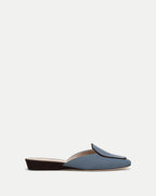 Veronica Beard Moritz Loafer Mule - Blue Lake/Raisin