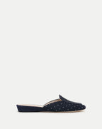 Veronica Beard Moritz Printed Loafer Mule - Navy