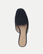 Veronica Beard Moritz Printed Loafer Mule - Navy
