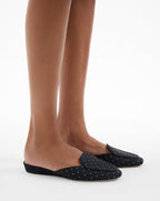 Veronica Beard Moritz Printed Loafer Mule - Navy