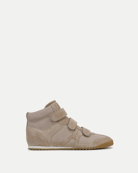 Nima High-Top Velcro Sneaker in Sand Beige | Veronica Beard