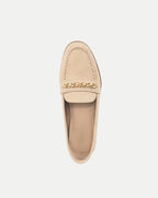 Veronica Beard Penny Suede Chain-Link Loafer - Sand