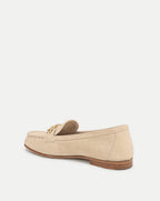 Veronica Beard Penny Suede Chain-Link Loafer - Sand