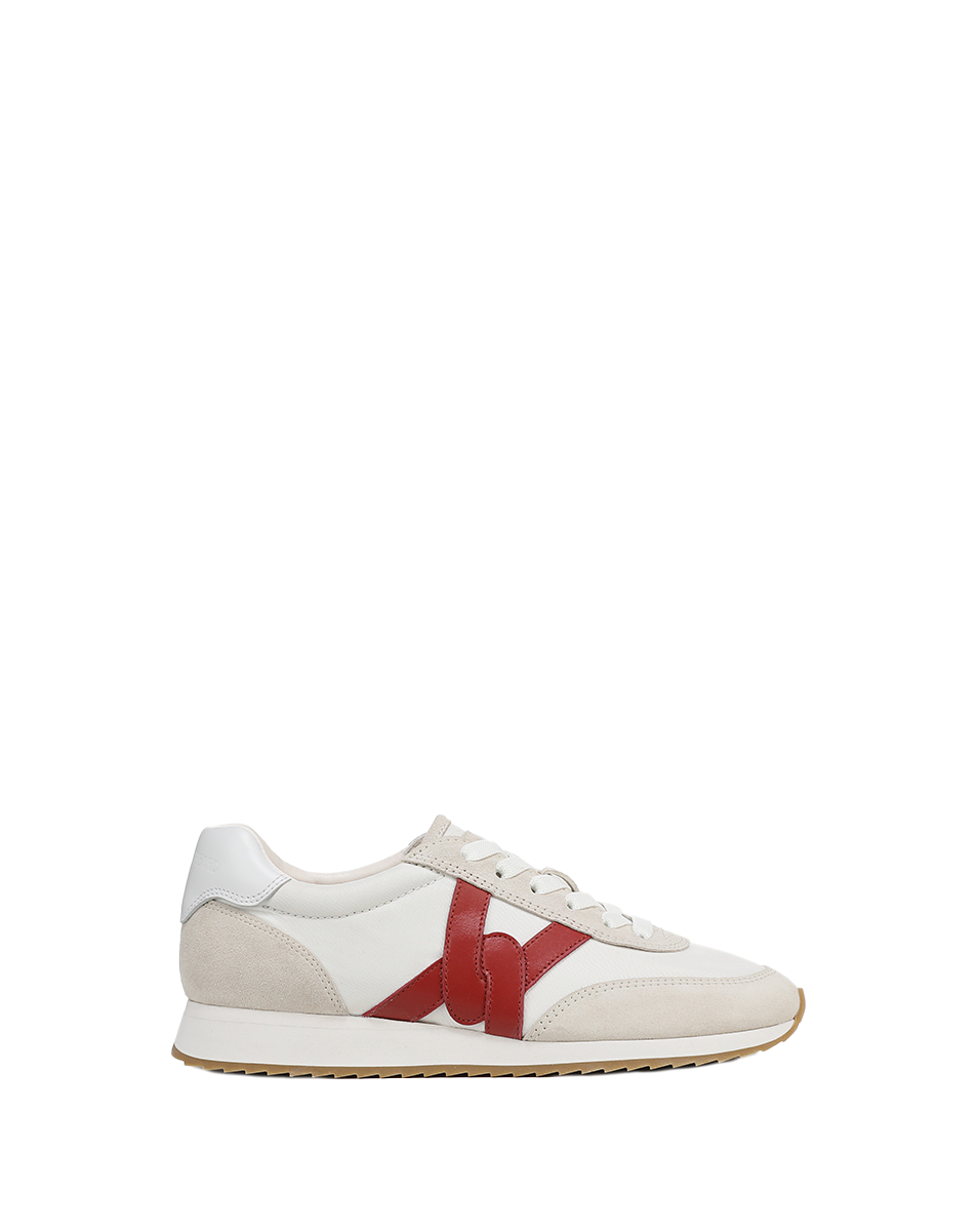 Penrose Sneaker in White & Red Lily/Poppy | Veronica Beard
