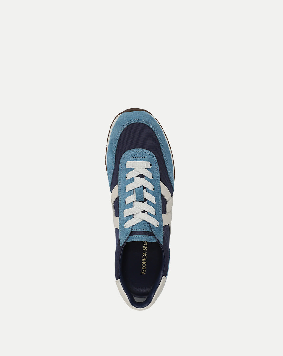 Penrose Sneaker in Navy/Mare/Lily, Sky Blue & White | Veronica Beard