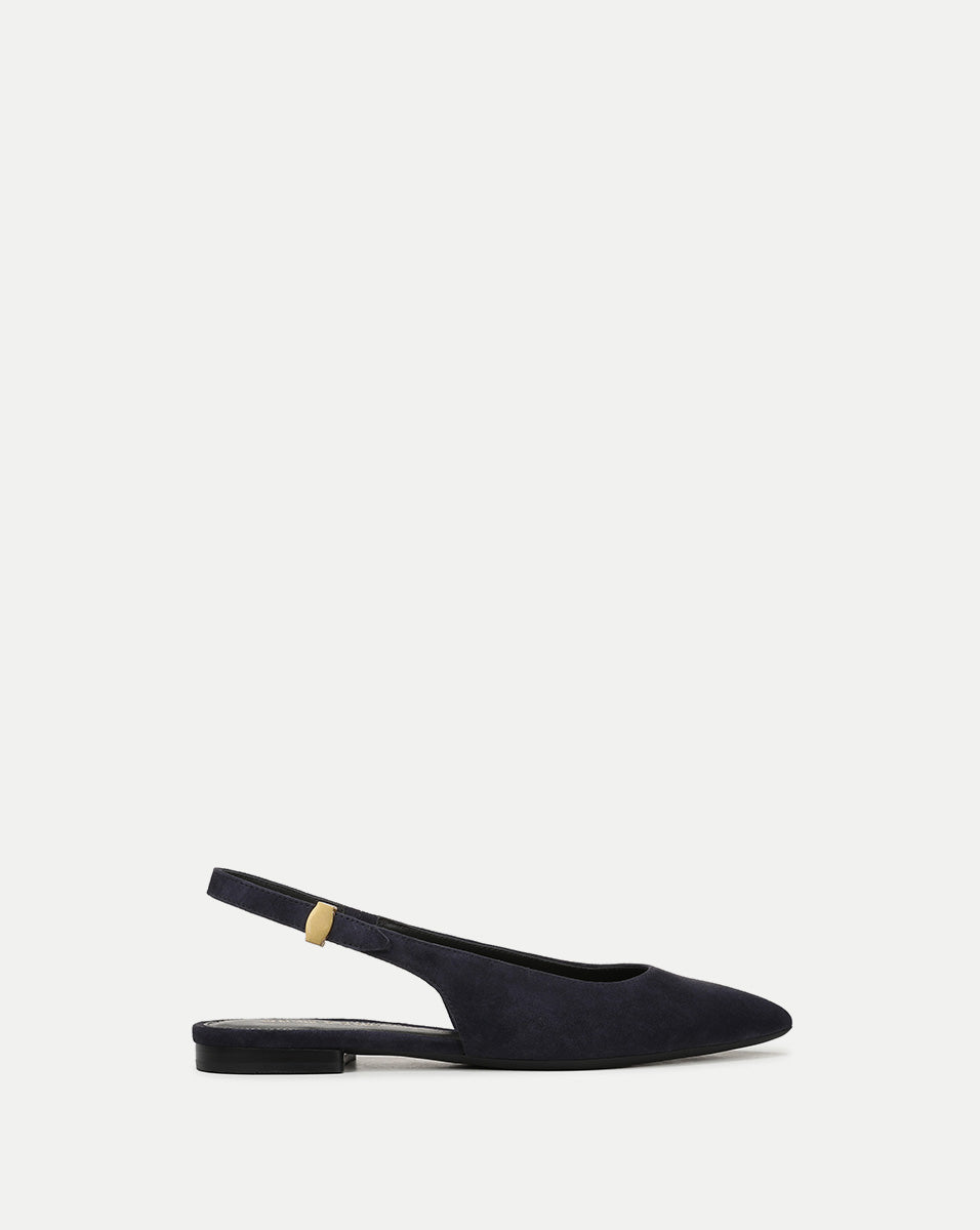 Veronica Beard Shina Slingback Flat - Navy