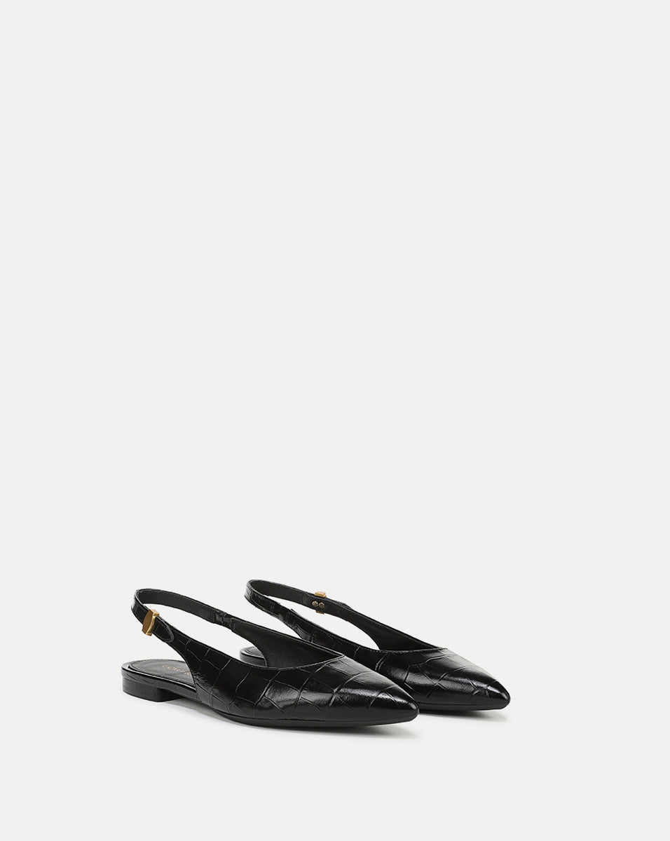 Veronica Beard Shina Slingback Flat - Black