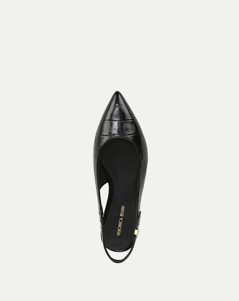 Veronica Beard Shina Slingback Flat - Black