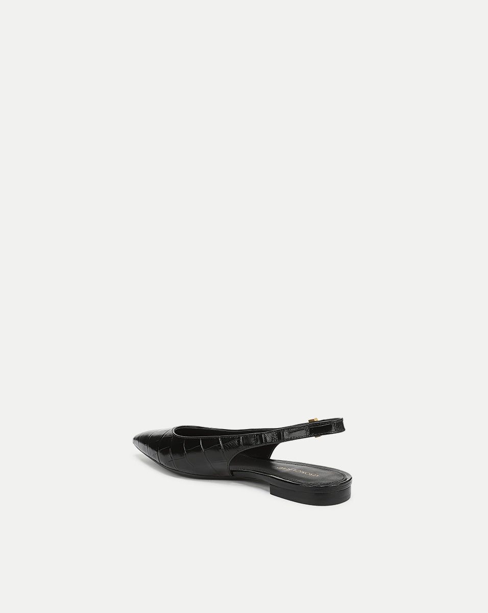 Veronica Beard Shina Slingback Flat - Black