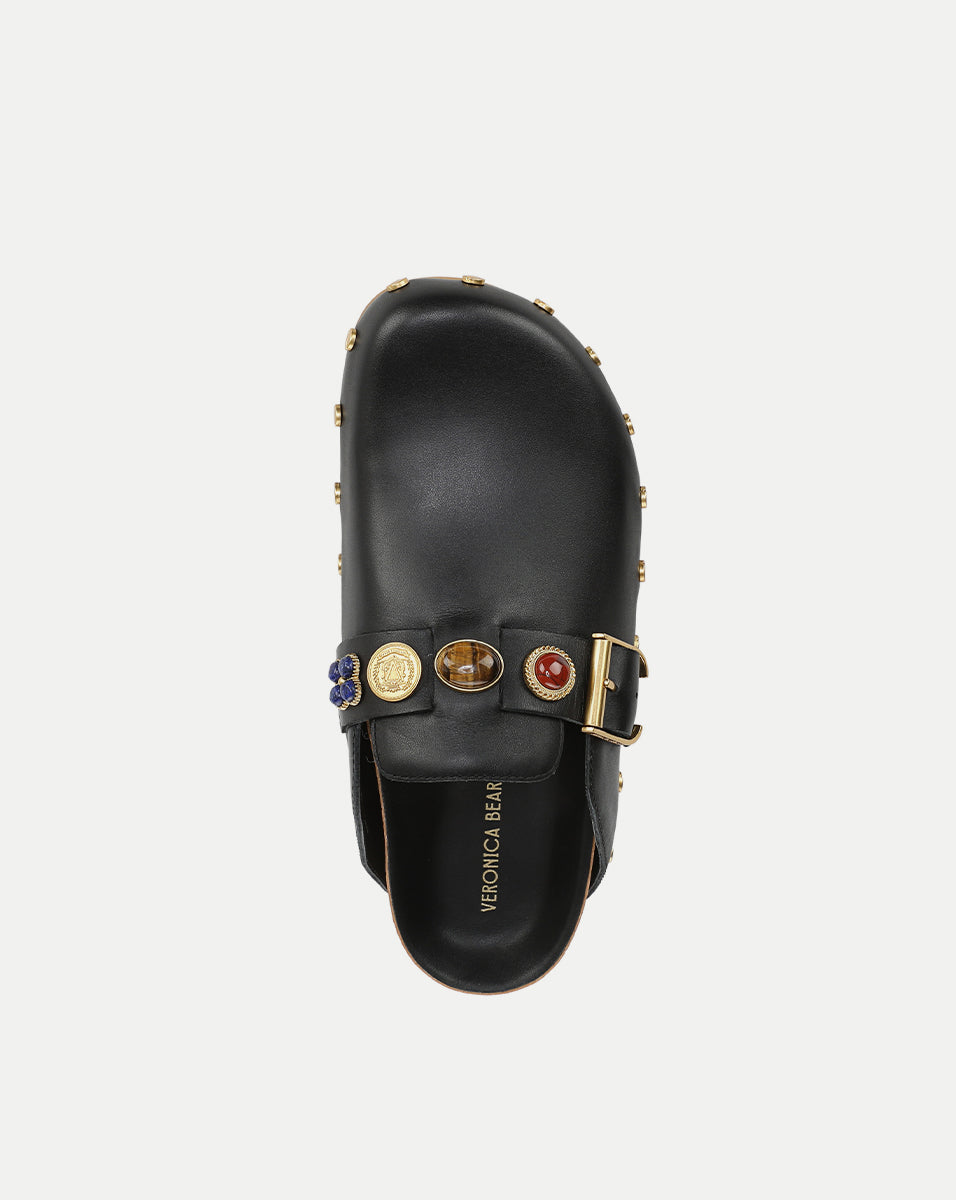 Veronica Beard Fern Embellished Clog - Black