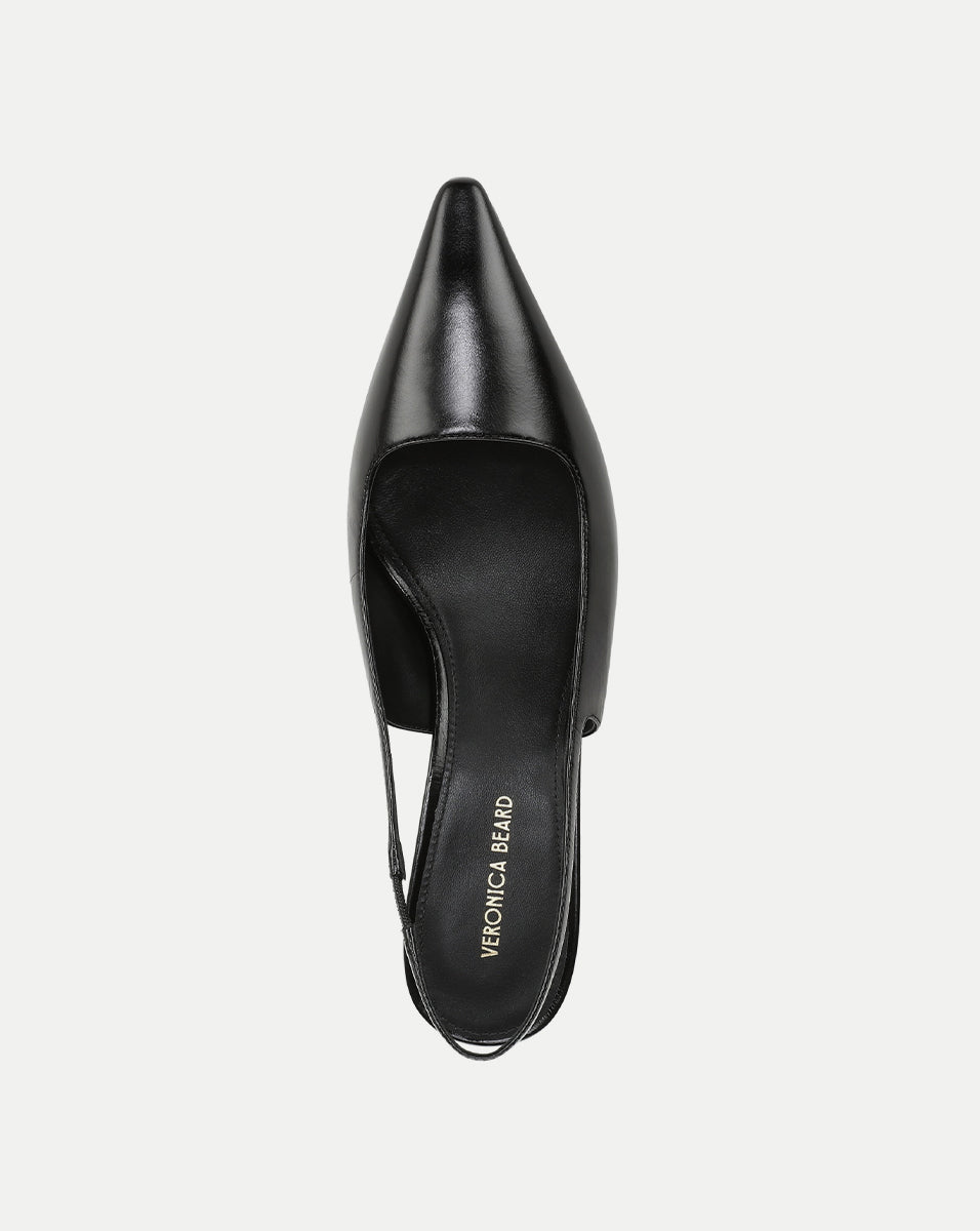 Veronica Beard Cashel Slingback Heel - Black Leather