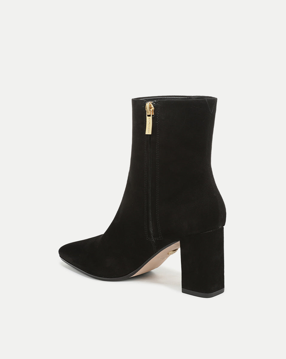 Veronica Beard Cera Suede Ankle Boot - Black