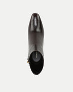 Veronica Beard Cera Leather Ankle Boot - Dark Raisin